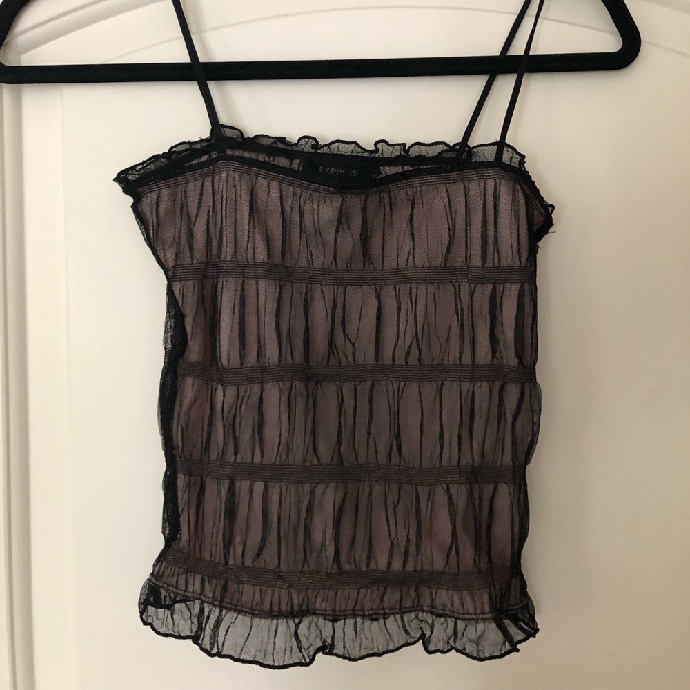 Vintage pink and black top